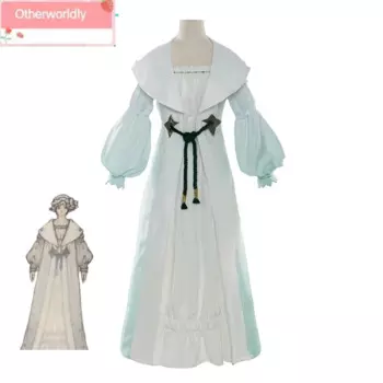 Ночнушка FF14 с полумесяцем и луной, костюм для косплея, белое милое платье, одежда для сна, Женская нарядная одежда, костюм на Хэллоуин, униформа на заказ