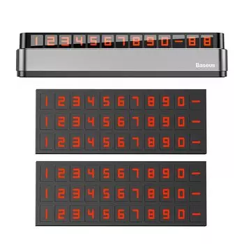 Номер автомобильного телефона Baseus, временная парковочная карта, скрытые светящиеся автомобильные аксессуары, пластины для парка, стоп, несколько символов