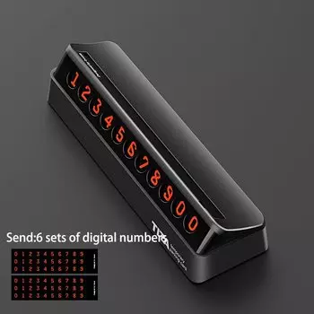 Номер телефона для парковки автомобиля для мини-прикрытых стилей, временная парковочная карта, светящаяся табличка с номером телефона