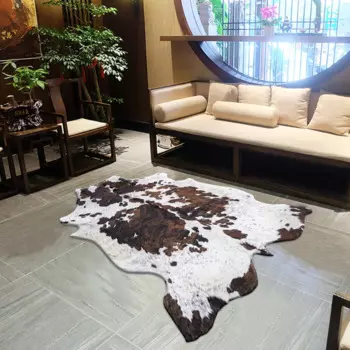 Коврик Muzzi из искусственной кожи, полоска корова-зебра