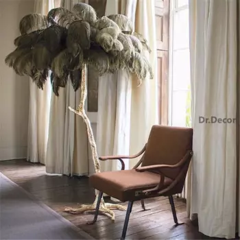 Nordic светодиодный перо Торшеры для Спальня Современное украшение для дома напольный светильник стенд торшеры Bedrom ночной Светильник