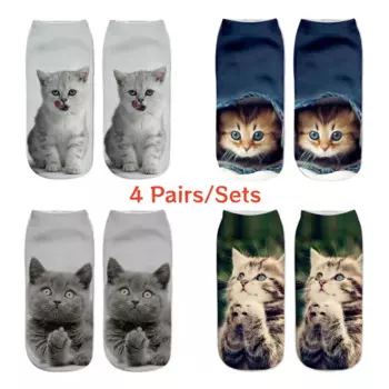 Носки детские с 3D-принтом, 4 пары