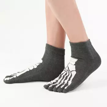 Носки мужские с принтом 5 пальцев, 12 пар