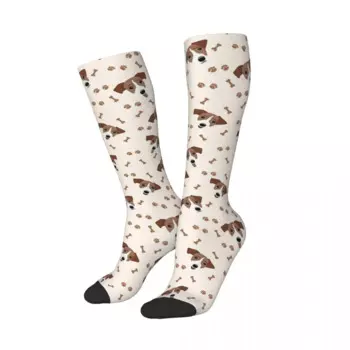 Носки с косточками Джека Расселла терьера, поглощающие пот чулки в стиле Харадзюку, всесезонные длинные носки унисекс, подарок на день рождения