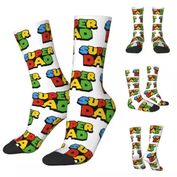 Носки унисекс в стиле хип-хоп с 3D-принтом супер папа