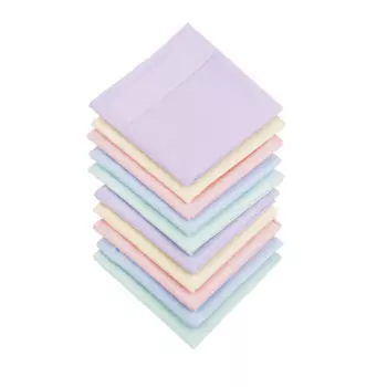 Носовой платок квадратный однотонный из чистого хлопка, 40X40 см, 10 шт.