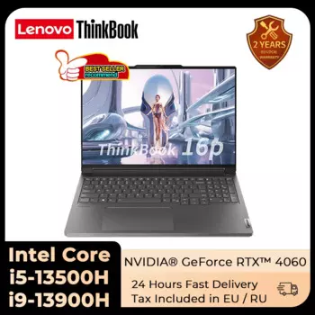 Ноутбук Lenovo 2023, модель ThinkBook 16p, телефон с экраном 16 дюймов, 4050 K, 3,2 Гц