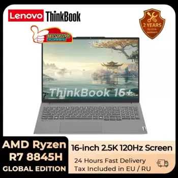 Ноутбук Lenovo ThinkBook 16+ 2024 AI AMD Ryzen R7 8845H Radeon 780M RAM 16 ГБ LPDDR5x 1T SSD 16-дюймовый 2,5K 120 Гц экран ноутбука