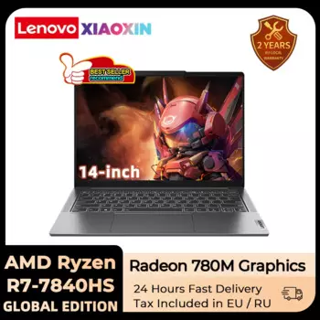Ноутбук Lenovo Xiaoxin Pro 14 2023 ультра AMD Ryzen7 7840HS Radeon 780M 32 Гб LPDDR5X RAM 1 ТБ/2 ТБ SSD 2,8 K 400nits 120 Гц