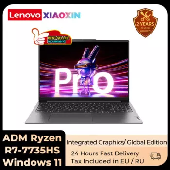 Ноутбук Lenovo Xiaoxin Pro 16, AMD R7 7735HS Ryzen 16 Гб/32 ГБ ОЗУ 1 ТБ/2 ТБ SSD 16 дюймов 2,5 K 120 Гц клавиатура с подсветкой, Новинка