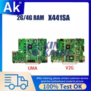 Ноутбук Материнская плата ASUS X441 X441SA X441S X441SC F441S A441S A441SC A441SA, материнская плата для ноутбука с N3060 N3710 RAM 2G 4G