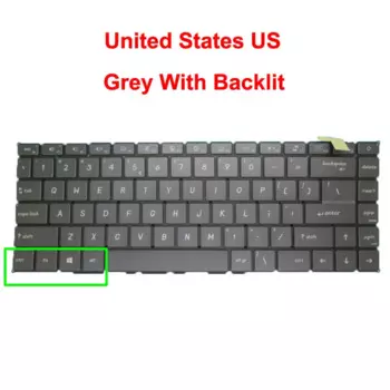 Ноутбук с подсветкой клавиатуры для MSI Prestige 14, 15, V190622BK1 UI S1N2EUS601SA0 S1N-2EUS601-SA0, английский, США, серый, без рамки, новинка
