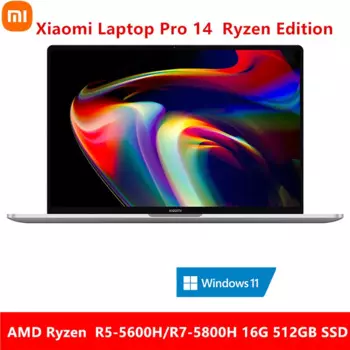 Ноутбук Xiaomi Laptop Pro 14 AMD Ryzen Edition, телефон с экраном диагональю 14 дюймов, 16 ГБ, 2,5 ГБ, 512 ГБ, sRGB, Win11