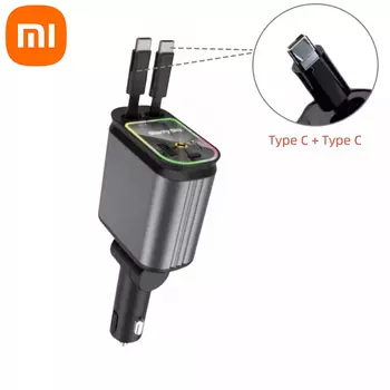 НОВОЕ выдвижное автомобильное зарядное устройство 5 в 1, супер быстрое для телефона, шнур прикуривателя, адаптер QC с 2 USB-портами, верхняя часть звездного неба