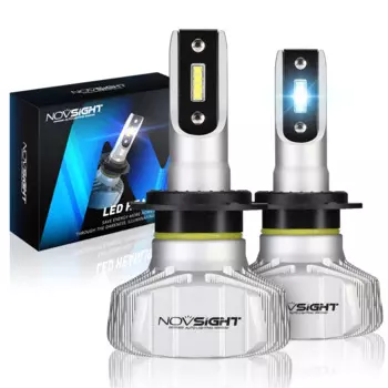 NOVSIGHT Автомобильные фары H4 Hi/Lo Beam LED H7 H1 H3 H8 H9 H11 H13 9005 9006 9007 50W 10000lm 6500K Автоматические фары Противотуманные фары