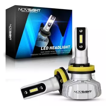 NOVSIGHT H4 LED H7 H11 H8 9006 HB4 H1 H3 HB3 H9 9007 H13 Автомобильные фары Лампы светодиодные чипы 10000LM Автоматические противотуманные фары 6500K