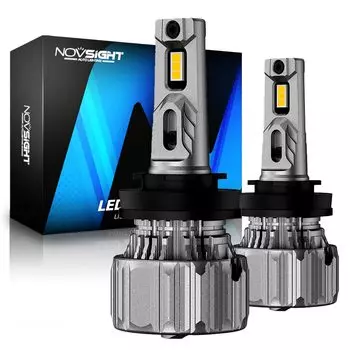 NOVSIGHT H7 Светодиодная фара Автомобильная лампа Мини-размер Plug and Play Фара 70 Вт 15000LM Автоматическая вилка H4 H11 H8 H9 9005 9006 Лампы