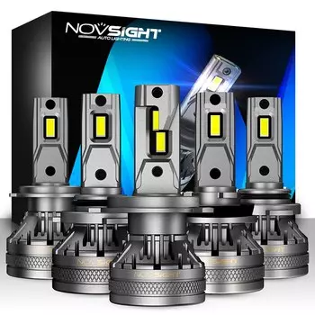 NOVSIGHT H7 Светодиодные автомобильные фары H4 H11 H8 H9 H1 H3 9004 9005 9006 9007 120 Вт 22000LM Декодер Автоматические фары 6500K Противотуманные фары