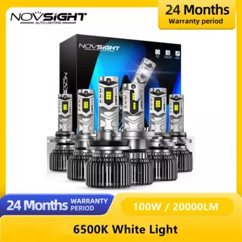 NOVSIGHT, лампы для передних фар для автомобиля, H4, , H11, 9005, 9006, HB3, HB4, 9012, 6500K, 100 Вт, лм, 12 В