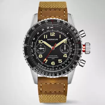 НОВЫЕ часы Merkur Watch Pilot с ручным заводом, винтажные мужские часы с хронографом, мужские часы Airforce Fliger ST1901