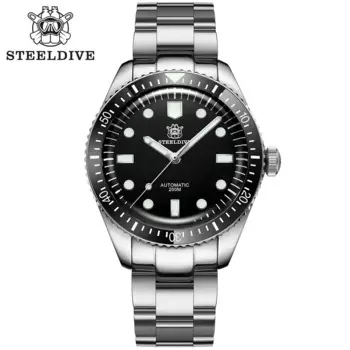 НОВЫЕ STEELDIVE SD1965 ЯПОНИЯ NH35 Автоматический механизм Механический сапфировый керамический безель Светящийся 200 м Водонепроницаемые мужские часы для дайвинга