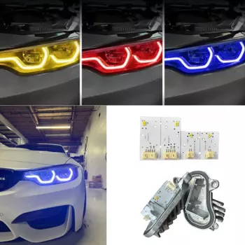 НОВЫЕ желтые дневные ходовые огни для BMW M3 M4 F80 F32 F36 F33 F82 2018-2020 гг. Синий Красный Angel Eyes DRL Модули Автомобильные адаптивные огни