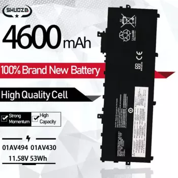 НОВЫЙ 01AV494 01AV430 SB10K97586 Аккумулятор для ноутбука Lenovo ThinkPad X1 Carbon 5-го поколения 2017 6-го 2018 серии 01AV431 01AV429 53 Втч