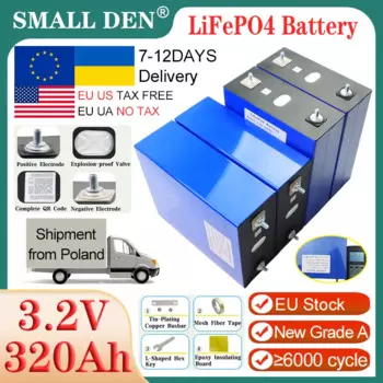 НОВЫЙ 3,2 В 320 Ач LiFePO4 аккумулятор класса A 6000 циклов DIY 12 В 24 В электромобиль лодка RV тележка для гольфа инвертор солнечная энергия ветра ЕС склад