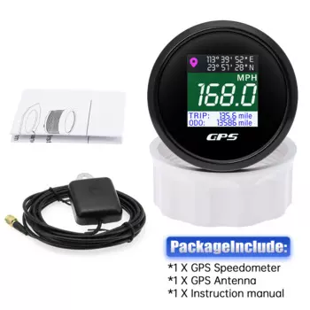 НОВЫЙ 52 мм цифровой GPS-спидометр TFT экран Trip ODO Mph Knot Km/h измеритель скорости GPS-антенна для автомобиля, лодки, мотоцикла, 12 В/24 В