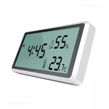НОВЫЙ электронный термометр Xiaomi, гигрометр, метеостанция, высокоточный светодиодный цифровой будильник, подсветка, повтор, время передачи данных