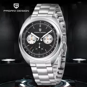 НОВЫЙ ДИЗАЙН PAGANI Роскошные мужские часы Япония VK64 Кварцевый спортивный хронограф AR Сапфировое стекло Водонепроницаемые 100 м Наручные часы для мужчин