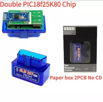 НОВЫЙ двойной PIC18F25K80 ELM327 V1.5 OBD2 Bluetooth/WIFI автомобильный диагностический инструмент для Android/IOS/windows сканер код Smart 9Protocol
