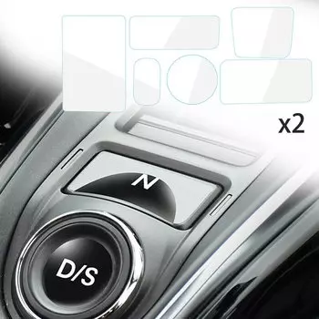 НОВЫЙ комплект, 2 комплекта, прозрачная передняя центральная кнопка переключения передач, тонкая защитная наклейка, подходит для Acura RDX 2021 2020 2019