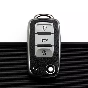 НОВЫЙ кожаный чехол для ключей автомобиля из ТПУ для Volkswagen для VW Bora Polo Tiguan Jetta Passat B5 B6 B7 Golf Beetle для Skoda Octavia