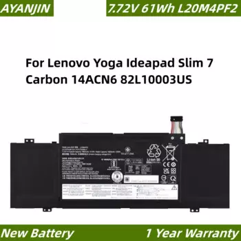 НОВЫЙ L20C4PF2 L20D4PF2 L20M4PF2 7,72 В 61 Втч аккумулятор для ноутбука Lenovo Yoga Ideapad Slim 7 Carbon 14ACN6 82L10003US
