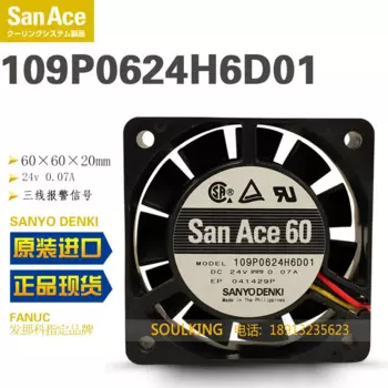 НОВЫЙ осевой охлаждающий вентилятор SANYO DENKI SAN ACE 109P0624H6D01 6020 DC24V 0.07A 6 см