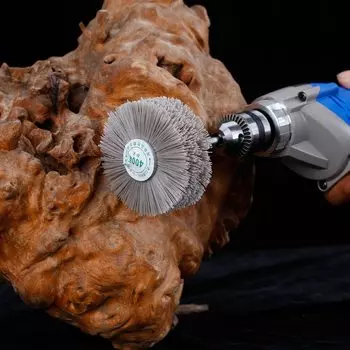 Новая 1 шт. нейлоновая абразивная проволока, шлифовальная колесная дрель, нейлоновая щетина для полировки древесины, мебели из красного дерева