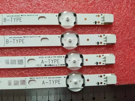 Новая 5 комплектов = 20 шт. 7LED 820 мм Светодиодная лента для VESTEL 43 FHD A B-TYPE VES430UNDL-2D-N11 43HB6T72U 43TFN-NSHD