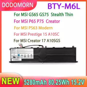 Новая аккумуляторная батарея для ноутбука MSI GS65 GS75 Stealth Thin / P65 P75 Creator / PS63 Modern / Prestige 15 A10SC /Creator 17 A10SGS