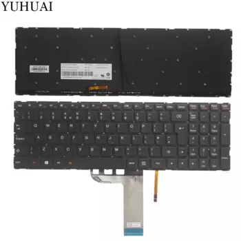 Новая английская клавиатура для Lenovo Flex 3-15 3-1570 3-1580 Edge 2-15 2-1580 английская клавиатура с подсветкой без рамки