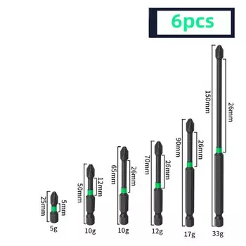 Новая Черная отвертка промышленного класса PH2 whirlwind, мощная магнитная электрическая дрель cross S2, прочная и жесткая легированная сталь