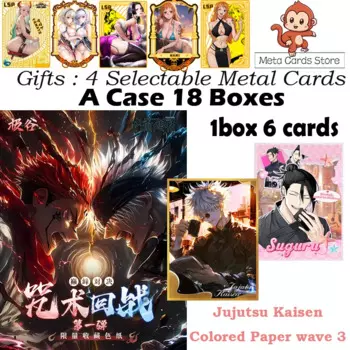 Новая цветная бумажная доска Jujutsu Kaisen Gojo Doujin Booster Box, хобби, аниме, игровая карточная игрушка, подарки, настольные боевые карты
