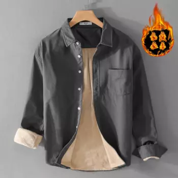 Новая дизайнерская итальянская качественная хлопковая брендовая рубашка для мужчин, модная утепленная бархатная зимняя теплая повседневная одежда, мужская рубашка