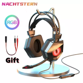 Новая игровая гарнитура RGB, игровые проводные наушники USB с шумоподавлением, игровые наушники для ПК/PS4/PS5 7,1 Surround