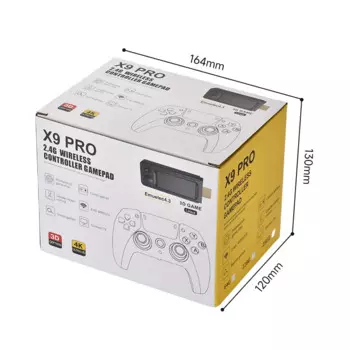 Новая игровая консоль 256G 50000 + Game X9 PRO 4KHD, 2,4G, двойной беспроводной контроллер 50 +, симулятор для N64/PSP/PS1/GBA