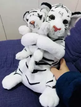 Новая имитация товара, плюшевая Высококачественная кукла-Тигр для мамы и ребенка, подарок, около 38 см, 2805