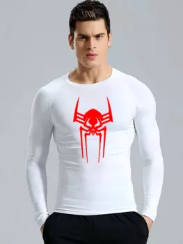 Новая компрессионная Мужская футболка для фитнеса, тренажерного зала, супергероя, Спортивная футболка для бега, топы рашгарда, джиу-джитсу, быстросохнущая футболка для мужчин, футболка