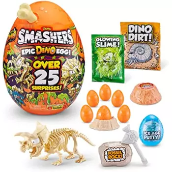 Новая кукла-сюрприз Smashers Epic Dino Egg коллекционные предметы Triceratops Series 3 Dino By Зуру с более чем 25 сюрпризами подарок для мальчика