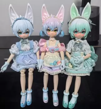 Новая милая кукла Ufdoll, Подвижная кукла из серии чайных напитков, 6 шт., наряд, Мультяшные игрушки, Коллекционная модель, игрушки-сюрпризы для девочек, подарки