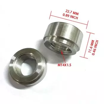 Новая модель M14X1.5 Женская алюминиевая сварочная гайка, круглое соединение